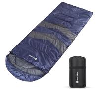 WedDecor Double Sided Zip, Waterproof Navy Sleeping Bag for 6ft Adults - 4 Season, Ultralight, Compact Sleeping Bag for Backpacking, Camping, Hiking, Hunting, Travel