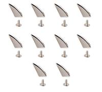 WedDecor Dragon Claw Spikes Metallic Screw-Back Horn Shaped Punk Studs for DIY Leathercraft, Goth Clothing Fashion Accessories, 11mm x 17mm, Silver, 10pcs
