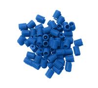 WedDecor Elastic Cord Locks Toggle Stoppers - Adjustable Cord Locks Silicone Toggles for Drawstrings, Adults Kids Mask Elastic Cord Adjuster Non Slip Toggle Stopper (9mm x 6.5mm, Blue, 50pcs)