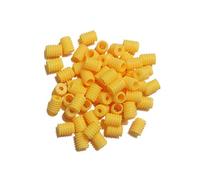 WedDecor Elastic Cord Locks Toggle Stoppers - Adjustable Cord Locks Silicone Toggles for Drawstrings, Adults Kids Mask Elastic Cord Adjuster Non Slip Toggle Stopper (9mm x 6.5mm, Yellow, 50pcs)