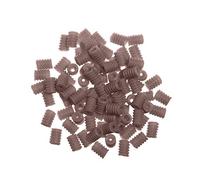 WedDecor Elastic Cord Locks Toggle Stoppers - Adjustable Cord Locks Silicone Toggles for Drawstrings, Adults Kids Mask Elastic Cord Adjuster Non Slip Toggle Stopper (9mm x 6.5mm, Brown, 100pcs)