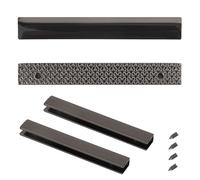 WedDecor End Clips for Leather Bag Straps, Bag Flap Edge Protector for Handbags, Rectangular Bar Clasp, Strap Closure Edge Lock Trims Plate for Designer Bags, DIY Leathercraft - Gunmental, Pack of 2