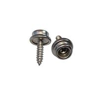 WedDecor Fasteners Metal Press Studs Marine Grade Stainless Steel Screw, Replacement Snap for Boat Cover, Canvas, Light Weight,Fabric to Wood Application,15mm,10pcs