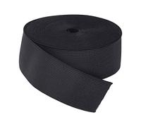 WedDecor Flat Elastic Band Heavy Stretch Elastic Band for Sewing Crafts Accessories, Webbing Garment, Fabric, Dressmaking, 38mm Wide, 25 metres Long, Black