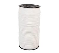 WedDecor Flat Mask Elastic Cord, Elastic String Stretchy Strap Cord for DIY Mask Making, Flat Elastic Band White Elastic Ribbon for Sewing and Crafts, 3mm Width, 100 Metres