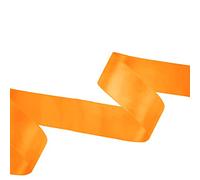 WedDecor Fluorescent Orange Ribbon for Gift Wrapping, 15mm x 25 Metres Double Sided Polyester Satin Ribbon Roll for Christmas, Wedding, Crafting, Sewing, Hair Bow, Birthday Cake Decoration