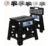 WedDecor Folding Step Stool 330lbs for Kids & Adults, 13 Inch - Black