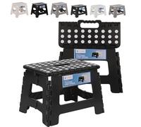 WedDecor Folding Step Stool 330lbs for Kids & Adults, 9 Inch - Black