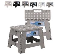 WedDecor Folding Step Stool 330lbs for Kids & Adults, 9 Inch - Light Grey