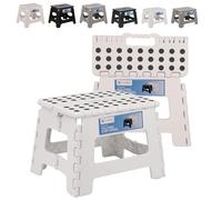 WedDecor Folding Step Stool 330lbs for Kids & Adults, 9 Inch - White