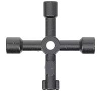 WedDecor Four Way Service Utility Key Multi Tool Key for Water, Gas & Electric Cabinets Zinc Alloy Multifunction Panel Key for Loft, Radiator, Bin & Utility Cabinets