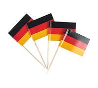 WedDecor Geman Flag Cocktail for Mix Food & Cupcake Picks Toppers Sticks for BBQ, Sports Royal Party Theme Events, Party Supply Decorations, 50pcs
