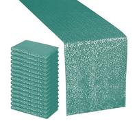 WedDecor Glitter Sequin Table Runner 11x108 Inch, For Wedding, Birthday Events, Chair Sashes Swags Christmas, Home Décor Dining Table Runners Party Decorations, Mint, 5pcs