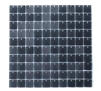 WedDecor Glitter Shimmer Wall Backdrop - 1ft x 1ft Square Sequin Wall Panel Prom Decorations, Glitter Photo Booth Backdrop for Birthday, Wedding, Baby Shower, Party Decoration, Black, Pack of 24