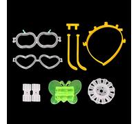 WedDecor Glow Sticks Connectors Glow in the Dark for Making Butterfly Bracelets, Fluorescent Necklace, Neon Glowing Goggles Fun Party Accessories, (Total 7pcs)