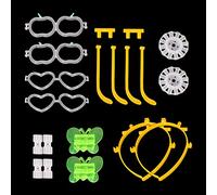 WedDecor Glow Sticks Connectors Glow in the Dark for Making Butterfly Bracelets, Fluorescent Necklace, Neon Glowing Goggles Fun Party Accessories, (Total 14pcs)