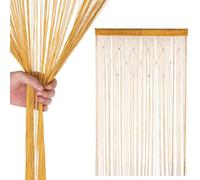 WedDecor Gold Glitter Beaded String Curtains, Fringe Curtains for Doors, Backdrops, and Celebrations - Perfect for Weddings, Parties, Window Screens, and Divider Decorations, (100cm x 200cm)