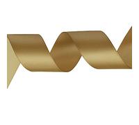 WedDecor Gold Ribbon for Gift Wrapping, 25mm x 25 Metres Double-Sided Satin Polyester Ribbon Roll for Wedding, Christmas, Hair Bow, Crafting, Sewing, Birthday Cake Decoration
