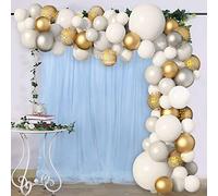 WedDecor Gold & Silver Balloon Arch Kit, 121pcs Balloon Garland Arch Kit with Confetti Latex Balloons for Birthday, Parties, Baby Shower, Graduation & Wedding Decorations