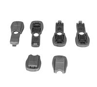 WedDecor Grey Plastic Cord Stopper Zipper Pull Cord Ends Lock Zipcords Stopper Toggle Lock for Clothing, Replacement, Lanyard, Sportswear, Backpack, Accessories, DIY Crafts, 5pcs