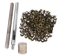 WedDecor Grommet Kit 100 Pieces 2mm Eyelets with 3 Pieces Installation Tool Kit Eyelet Punch Tool Kit For Clothing, Leathercraft, DIY Projects, Arts and Crafts and Scrapbooking, Bronze