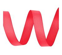 WedDecor Grosgrain Red Ribbon for Gift Wrapping, 25mm x 10m Solid Polyester Ribbon Perfect for Wedding Decor, Sewing, Dresses, DIY Crafts Floristry, Events, Scrapbooking Decorations