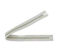 WedDecor Heavy Duty 15 Inches Metal Tooth Zipper Close End Zip White Tape for Separating Trouser Jacket DIY Sewing Clothting Coats Tailor Crafts Bags Cushion Dresses, Silver, 1 Pcs