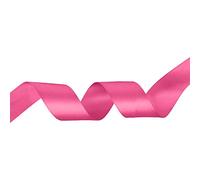 WedDecor Hot Pink Ribbon for Gift Wrapping, 10mm x 25 Metres Double-Sided Satin Polyester Ribbon Roll for Wedding, Christmas, Hair Bow, Crafting, Sewing, Birthday Cake Decoration