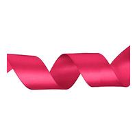 WedDecor Hot Pink Ribbon for Gift Wrapping, 25mm x 10 Metres Double Sided Polyester Satin Ribbon Roll for Christmas, Wedding, Crafting, Hair Bow, Sewing, Birthday Cake Decoration