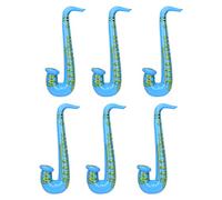 WedDecor Inflatable Guitar Saxophone Toys Favours Balloon, Musical Instruments Accessories For Kids and Adults Party Decoration, Hen Night Party, 6pcs, Blue