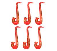 WedDecor Inflatable Guitar Saxophone Toys Favours Balloon, Musical Instruments Accessories For Kids and Adults Party Decoration, Hen Night Party, 6pcs, Red