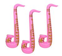 WedDecor Inflatable Guitar Saxophone Toys Favours Balloon, Musical Instruments Accessories For Kids and Adults Party Decoration, Hen Night Party, 3pcs, Pink