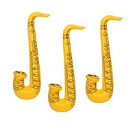 WedDecor Inflatable Guitar Saxophone Toys Favours Balloon, Musical Instruments Accessories For Kids and Adults Party Decoration, Hen Night Party, 3pcs, Yellow