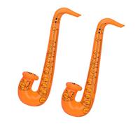 WedDecor Inflatable Guitar Saxophone Toys Favours Balloon, Musical Instruments Accessories For Kids and Adults Party Decoration, Hen Night Party, 2pcs, Orange