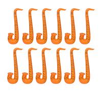WedDecor Inflatable Guitar Saxophone Toys Favours Balloon, Musical Instruments Accessories For Kids and Adults Party Decoration, Hen Night Party, 12pcs, Orange