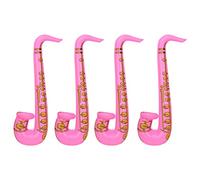 WedDecor Inflatable Guitar Saxophone Toys Favours Balloon, Musical Instruments Accessories For Kids and Adults Party Decoration, Hen Night Party, 4pcs, Pink