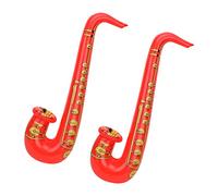 WedDecor Inflatable Guitar Saxophone Toys Favours Balloon, Musical Instruments Accessories For Kids and Adults Party Decoration, Hen Night Party, 2pcs, Red