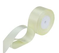 WedDecor Ivory Ribbon for Gift Wrapping, 15mm x 10 Metres Double Sided Polyester Satin Ribbon Roll for Christmas, Wedding, Crafting, Hair Bow, Sewing, Birthday Cake Decoration