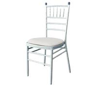 WedDecor Ivory Spandex Seat Chair Pad Slipcover for Chiavari, Wedding Restaurant Bar Stools Banquet Dining Slipcover, Stretchable and Elasticated Cover, 1 Piece