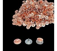 WedDecor Jeans Brass Rivets for Denim, 7mm Leather Rivets for DIY Craft, Fabric, Rivet Fasteners with Pins for Hat, Clothing, Repair, Copper, 50pcs