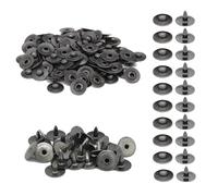 WedDecor Jeans Brass Rivets for Denim, 7mm Leather Rivets for DIY Craft, Fabric, Rivet Fasteners with Pins for Hat, Clothing, Repair, Dark Brown, 10pcs