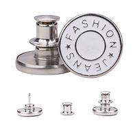 WedDecor Jeans Buttons 17mm White 2 Pcs Sew Replacements Instant Fit Pins