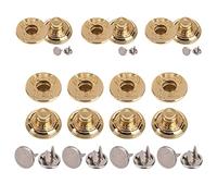 WedDecor KAM Jeans Buttons, 17mm Replacement Jeans Tack Buttons No Sew Button Fastener with Back Pin Studs for Denim, Jeans, Jackets, Clothing Repairing Alloy Buttons, Gold, 20pcs