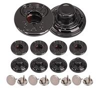 WedDecor KAM Jeans Buttons, 17mm Replacement Jeans Tack Buttons No Sew Button Fastener with Back Pin Studs for Denim, Jeans, Jackets, Clothing Repairing Alloy Buttons, Gunmetal, 10pcs