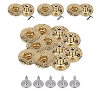WedDecor KAM Jeans Buttons, 22mm Replacement Jeans Tack Buttons No Sew Button Fastener with Back Pin Studs for Denim, Jeans, Jackets, Clothing Repairing Alloy Buttons, Gold, 20pcs