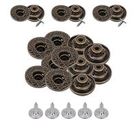 WedDecor KAM Jeans Buttons, 22mm Replacement Jeans Tack Buttons No Sew Button Fastener with Back Pin Studs for Denim, Jeans, Jackets, Clothing Repairing Alloy Buttons, Bronze, 20pcs