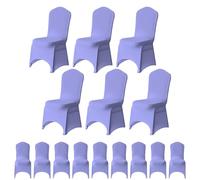 WedDecor Lavender Spandex Chair Cover Stretch Removable Slipcover Dining Room Wedding Decor, Christmas Party, Banquet, Anniversary, Birthday Decoration, 20pcs
