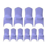WedDecor Lavender Spandex Chair Cover Stretch Removable Slipcover Dining Room Wedding Decor, Christmas Party, Banquet, Anniversary, Birthday Decoration, 10pcs