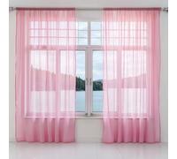 WedDecor Light Filtering Blush Pink Sheer Curtains 81" x 56" - 2 Panel Voile Drapes with Rod Pole Pocket for Windows, Doors, Living Room, Bedroom, Patio, Kitchen, Hotel, and Café Use