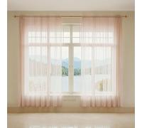 WedDecor Light Filtering Cream Sheer Curtains 72" x 56" - 2 Panel Voile Drapes with Rod Pole Pocket for Windows, Doors, Living Room, Bedroom, Patio, Kitchen, Hotel, and Café Use